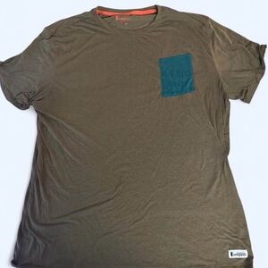 Cotopaxi Men's Paseo Travel Pocket T-Shirt, Army/Military/Olive Green, Size XXL